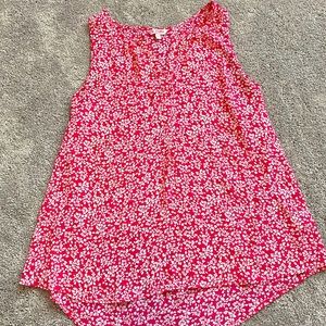 Candie’s Pink/White Floral Tank Top, Dressy